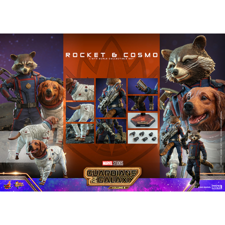 Marvel Rocket et Cosmo Ensemble de figurines échelle 1:6 Hot Toys 912327 MMS708