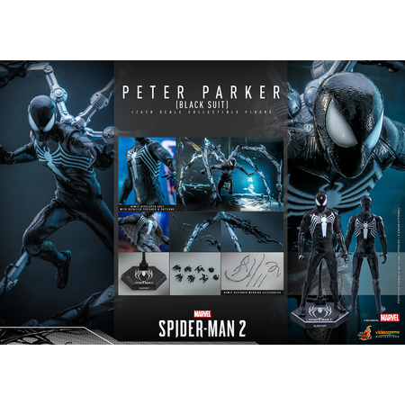 Marvel’s Spider-Man 2 Peter Parker (Black Suit) 1:6 Scale Figure Hot Toys 912582 VGM56