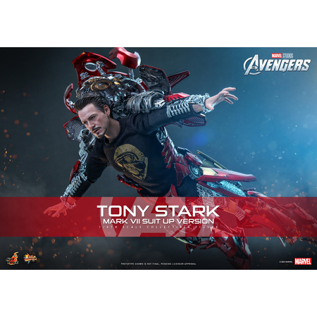 Marvel Tony Stark (Mark VII Suit-Up Version) 1:6 Scale Figure Hot Toys 912584 MMS718
