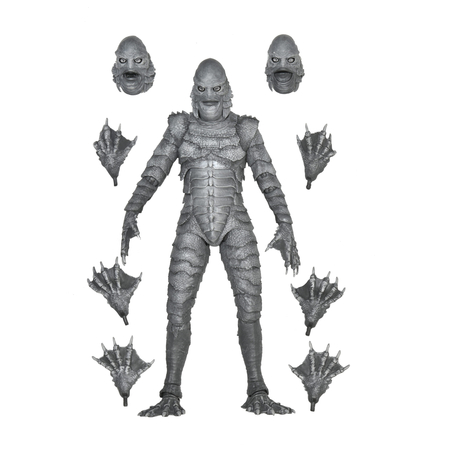 Universal Monsters - Ultimate La Créature du Lagon Noir (N&B) Figurine Échelle 7 pouces NECA 04823