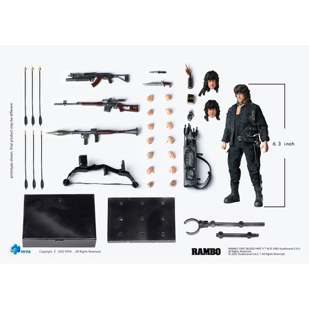 Rambo III Exquisite Super Series John J Rambo 1:12 Scale Action Figure - Previews Exclusive Hiya Toys 420269