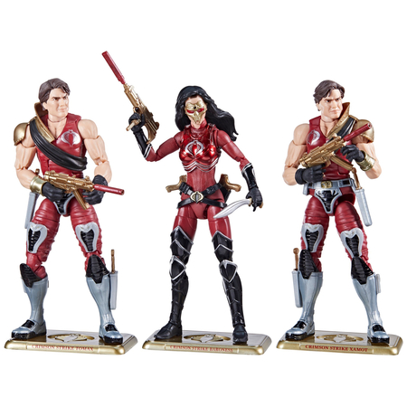 GI Joe Classified Series Crimson Strike Team: Baroness, Tomax, & Xamot ensemble de 3 figurines échelle 6 pouces Hasbro F6680 #82