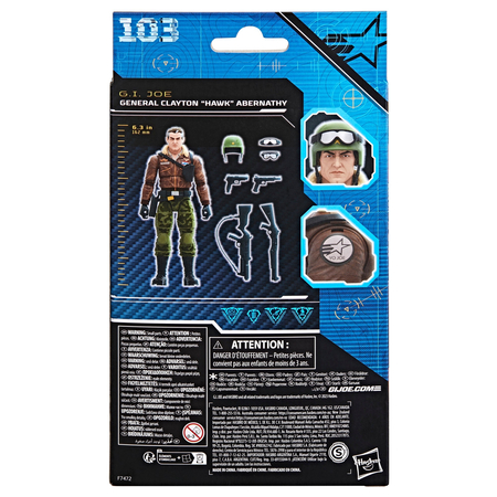 GI Joe Classified Series General Clayton "Hawk" Abernathy 6-inch scale action figure Hasbro F7472 #103