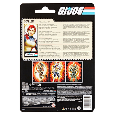 GI Joe Classified Series Retro Cardback, Scarlett figurine échelle 6 pouces Hasbro F9675