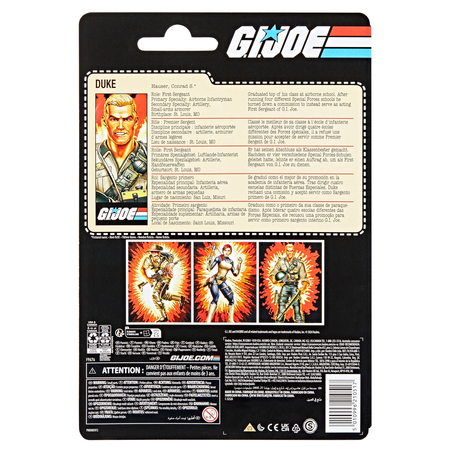GI Joe Classified Series Retro Cardback Duke figurine échelle 6 pouces Hasbro F9676