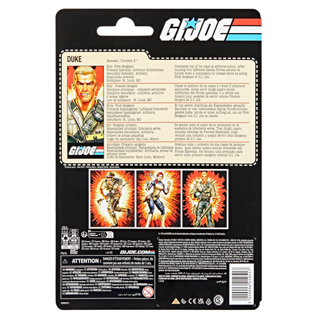 GI Joe Classified Series Retro Cardback Duke 6-inch scale action figure Hasbro F9676