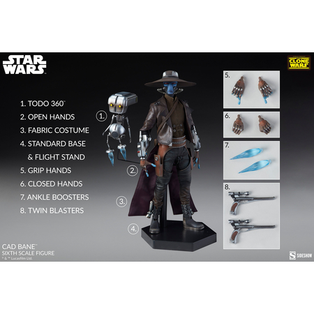 Star Wars: La Guerre des Clone Cad Bane Figurine Échelle 1:6 Sideshow Collectibles 100474