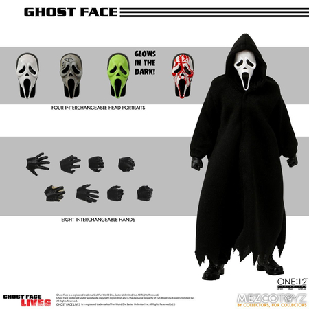 One:12 Collective Ghost Face Figurine Mezco Toyz 74009