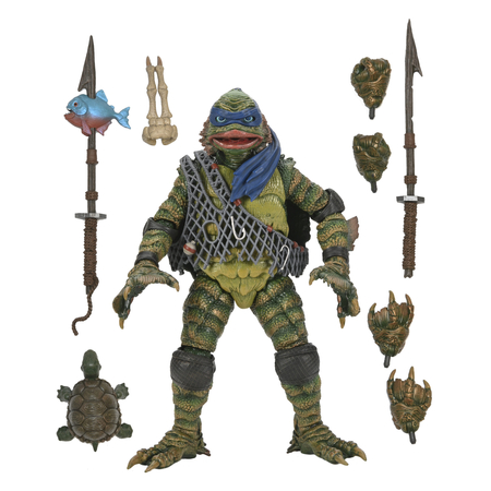 Universal Monsters/Teenage Mutant Ninja Turtles Ultimate Leonardo as the Creature 7-inch scale action figure NECA 54301