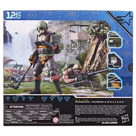 GI Joe Classified Series Tiger Force Roadblock, Tripwire, & M.A.C.L.E.O.D. 6-inch scale action figure Hasbro #126 F9432