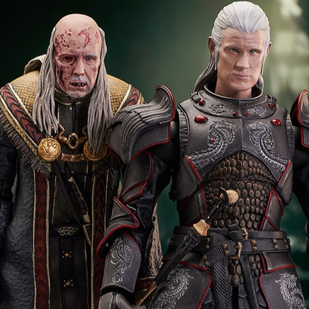 House of the Dragon (Series 1) 7-inch Deluxe Action Figure Set Daemon and Viserys Targaryen Diamond Select 85342