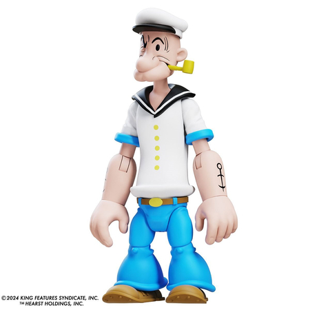 Popeye Classics Série 3 Popeye 1ère Apparence avec Chandail Blanc Figurine Échelle 1:12 Boss Fight Studio BFPOP009A