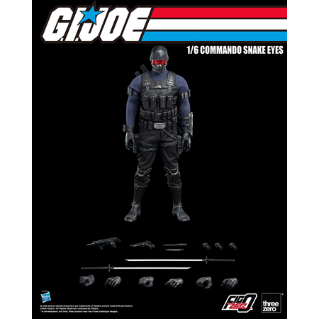GI Joe Commando Snake Eyes 1:6 Scale Figure Threezero 913188