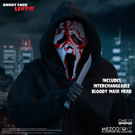 One:12 Collective Ghost Face Figurine Mezco Toyz 74009