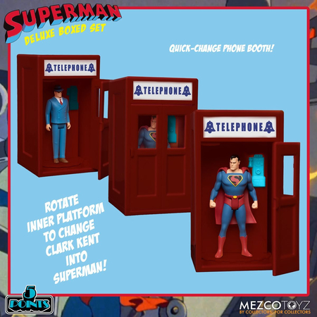 5 Points Superman The Mechanical Monsters 1941 Ensemble De Luxe Mezco 17070