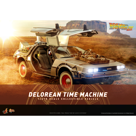 Back to the Future III - DeLorean Time Machine 1:6 Scale Figure Accessory Hot Toys 913042 MMS738