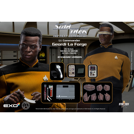 Star Trek: The Next Generation - Geordi La Forge (Version Standard) Figurine Échelle 1:6 EXO-6 (9130712)