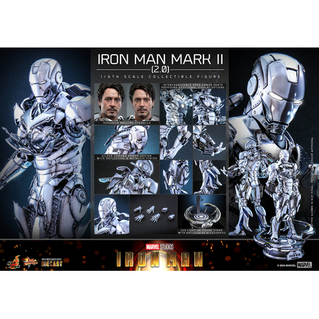 Marvel Iron Man Mark II (2_0) 1:6 Scale Figure DIECAST Hot Toys 913024