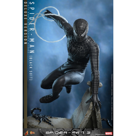 Marvel Spider-Man 3 Spider-Man (Black Suit) Deluxe Version (Tobey Maguire) 1:6 Scale Figure Hot Toys 9127682