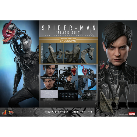 Marvel Spider-Man 3 Spider-Man (Black Suit) Deluxe Version (Tobey Maguire) 1:6 Scale Figure Hot Toys 9127682