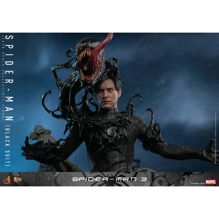 Marvel Spider-Man 3 Spider-Man (Costume Noir) (Tobey Maguire) Figurine Échelle 1:6 Hot Toys 912768 MMS727