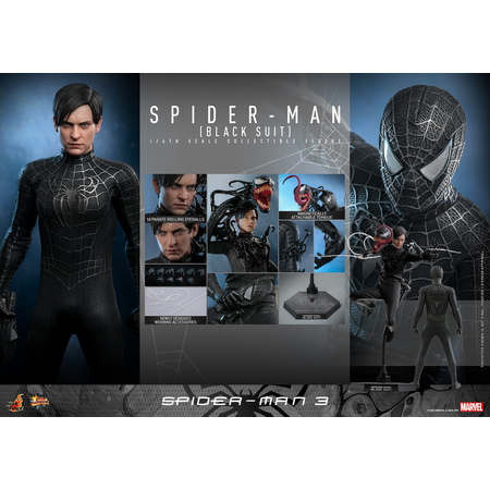 Marvel Spider-Man 3 Spider-Man (Black Suit) (Tobey Maguire) 1:6 Scale Figure Hot Toys 912768