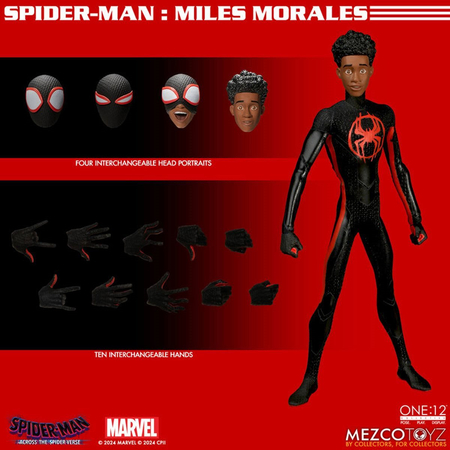 One:12 Collective Marvel Spider-Man: Miles Morales Action Figure Mezco Toyz 76631