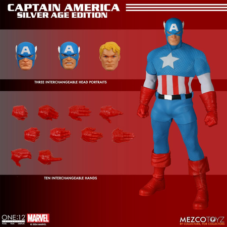 One:12 Collective Marvel Captain America – Silver Age Edition figure Mezco Toyz 76254