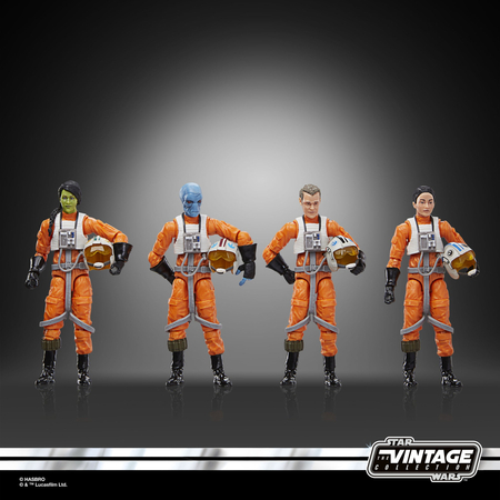 Star Wars The Vintage Collection Pilotes de X-Wing Ensemble de 4 figurines échelle 3,75 pouces Hasbro F9395