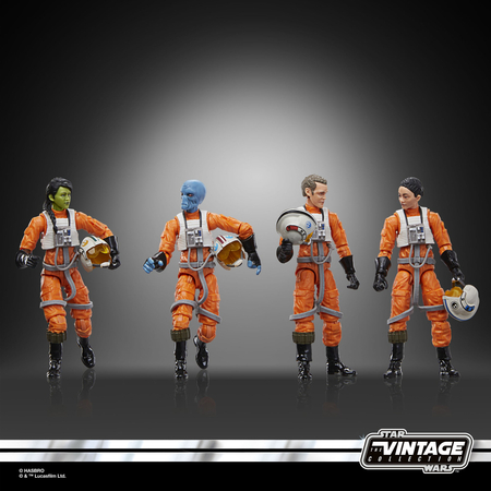 Star Wars The Vintage Collection Pilotes de X-Wing Ensemble de 4 figurines échelle 3,75 pouces Hasbro F9395
