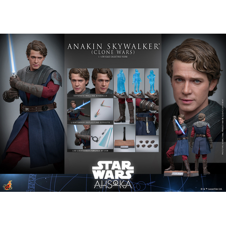 Star Wars Anakin Skywalker (La Guerre des Clones) Figurine Échelle 1:6 Hot Toys 913285 TMS129
