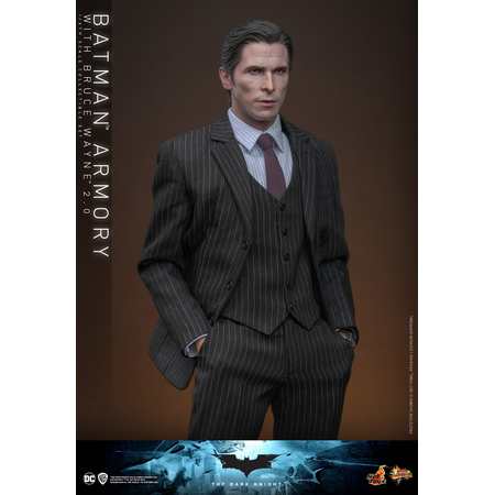 DC Batman Armory with Bruce Wayne (2_0) The Dark Knight 1:6 Scale Collectible Set Hot Toys 913435