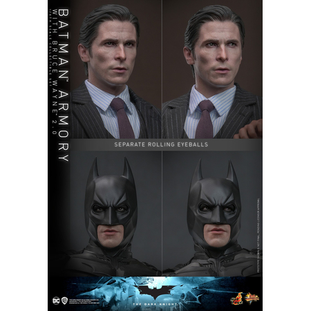 DC Batman Armory with Bruce Wayne (2_0) The Dark Knight 1:6 Scale Collectible Set Hot Toys 913435