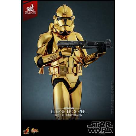 Star Wars Clone Trooper (VERSION CHROME DORÉE) Exclusive Figurine Échelle 1:6 Hot Toys 913143 MMS735