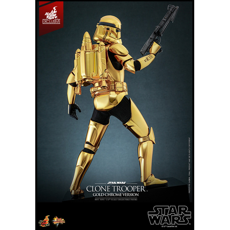 Star Wars Clone Trooper (VERSION CHROME DORÉE) Exclusive Figurine Échelle 1:6 Hot Toys 913143 MMS735