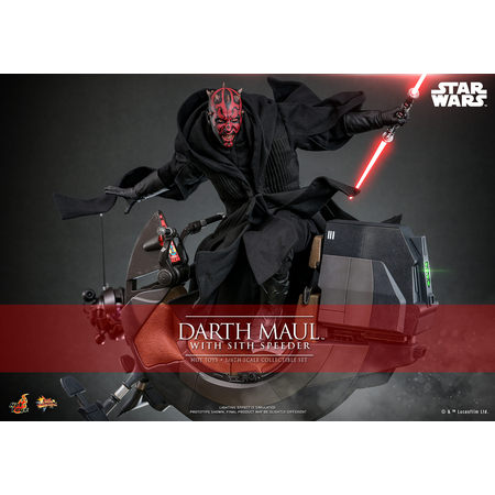 Star Wars Episode I: The Phantom Menace - Darth Maul with Sith Speeder 1:6 Scale Figure Set Hot Toys 9133632 MMS749