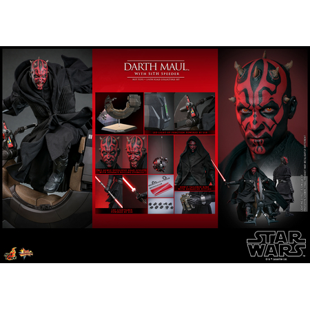 Star Wars Épisode I: La Menace Fantôme - Darth Maul avec Sith Speeder Figurine Échelle 1:6 Hot Toys 9133632