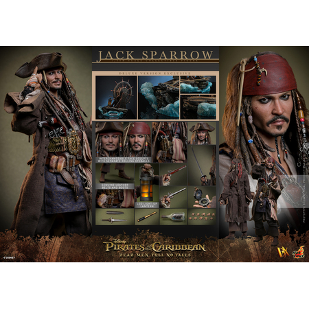 Pirates des Caraïbes: Les morts ne racontent pas d'histoires - Jack Sparrow (VERSION DE LUXE) figurine échelle 1:6 Hot Toys 9132382