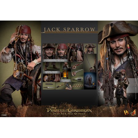 Pirates des Caraïbes: Les morts ne racontent pas d'histoires - Jack Sparrow (VERSION RÉGULIÈRE) figurine échelle 1:6 Hot Toys 913238 DX37