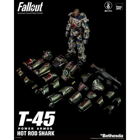 Fallout T-45 Hot Rod Shark Power Armor 1:6 Scale Figure Threezero 913294