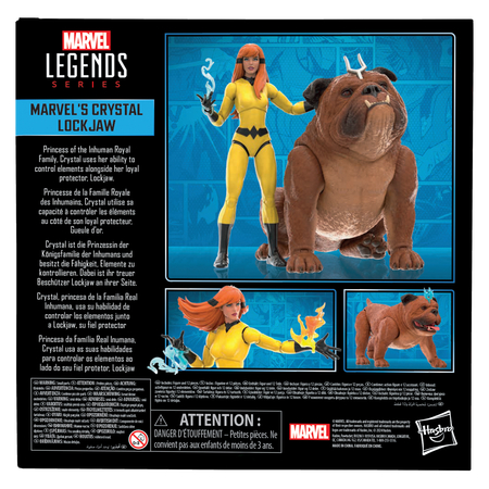 Marvel Legends Series Marvel's Crystal et Lockjaw Figurines échelle 6 pouces Hasbro F9108