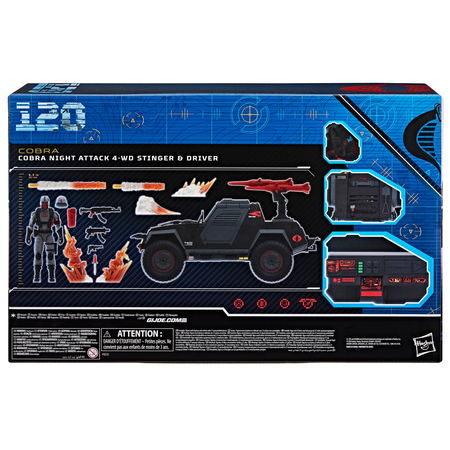 GI Joe Classified Series Cobra Night Attack 4-WD Stinger & Driver 6-inch scale set Hasbro #120 (F9231)