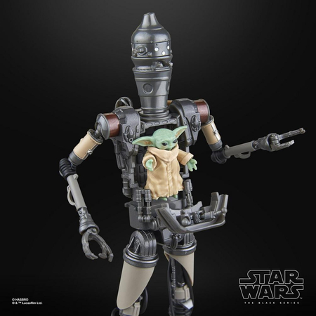 Star Wars The Black Series IG-12 & Grogu Ensemble de figurines de Luxe échelle 6 pouces Hasbro G0074