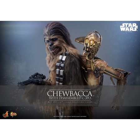 Star Wars: The Empire Strikes Back - Chewbacca with Disassembled C-3PO 1:6 Scale Figure Hot Toys MMS766 903739