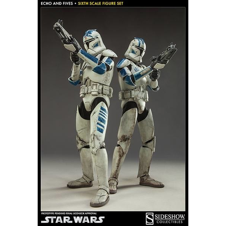 Star Wars Clone Troopers: Echo and Fives The Clone Wars Militaries of Star Wars - 1:6 Scale Figure Sideshow Collectibles 100201