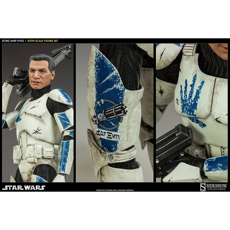 Star Wars Clone Troopers: Echo and Fives The Clone Wars Militaries of Star Wars - 1:6 Scale Figure Sideshow Collectibles 100201