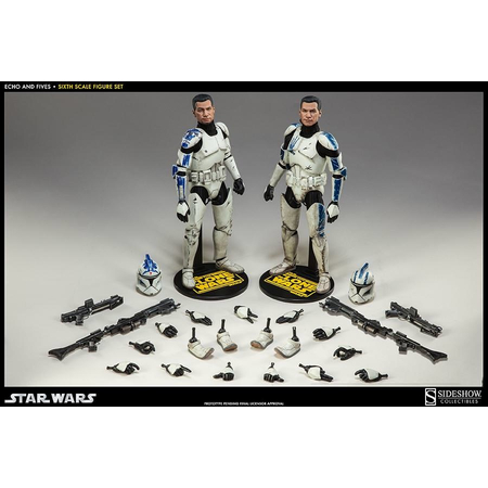 Star Wars Clone Troopers: Echo and Fives The Clone Wars Militaries of Star Wars - 1:6 Scale Figure Sideshow Collectibles 100201