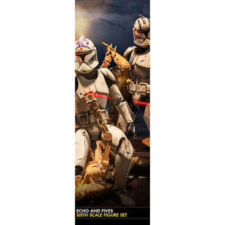 Star Wars Clone Troopers: Echo and Fives The Clone Wars Militaries of Star Wars - Figurine échelle 1:6 Sideshow Collectibles 100201