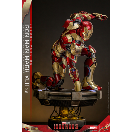 Marvel Iron Man 3 - Iron Man Mark XLII (Mark 42) 2_0 DELUXE 1:6 Scale Figure Hot Toys 9136282 MMS759D66