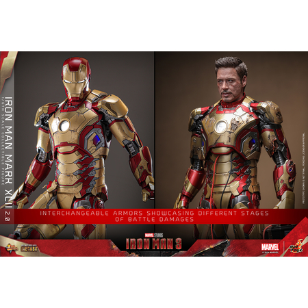 Marvel Iron Man 3 Iron Man Mark XLII (Mark 42) 2_0 1:6 Scale Figure Hot Toys 913628 MMS758D65